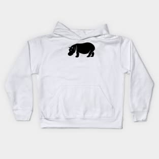 Hippo Silhouette Kids Hoodie